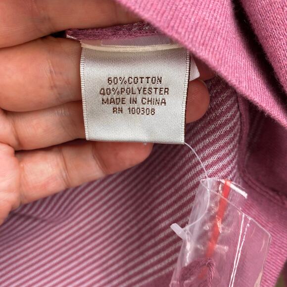 Peter Millar Pink Quarter Zip Pullover Sweater Size M Cotton New Without Tag - Picture 5 of 7